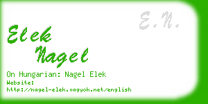 elek nagel business card